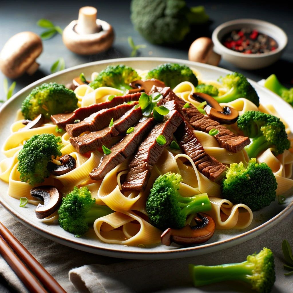 Bandnudeln mit RindfleischstreBandnudeln mit Rindfleischstreifen – Ein Rezept für Genießerifen