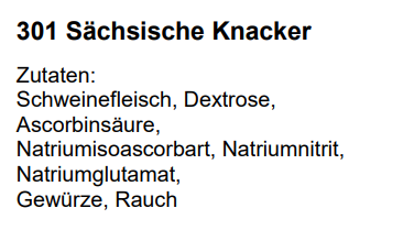 Sächsische Knacker (1 Paar / ca. 200g)