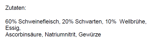 Hausmacher Sülzwurst, ca. 220g