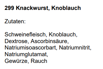 Knackwurst mit Knoblauch, frisch (ca.350g)